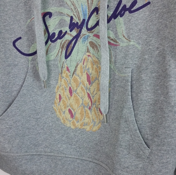 See By Chloe pineapple print gray hoodie - Picture 7 of 11